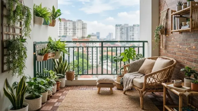 10 Dekorasi Balkon Minimalis, Bikin Area Outdoor Lebih Nyaman dan Terlihat Luas