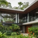 fasad modern - ilustrasi berita 7 Desain Fasad Modern dari Perpaduan Beton, Kaca, dan Kayu Bikin Rumah Tampak Mewah