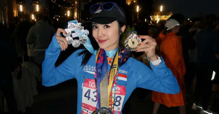 Febby Rastanty Raih Tiga Medali Marathon Dunia Lewat Konsistensi