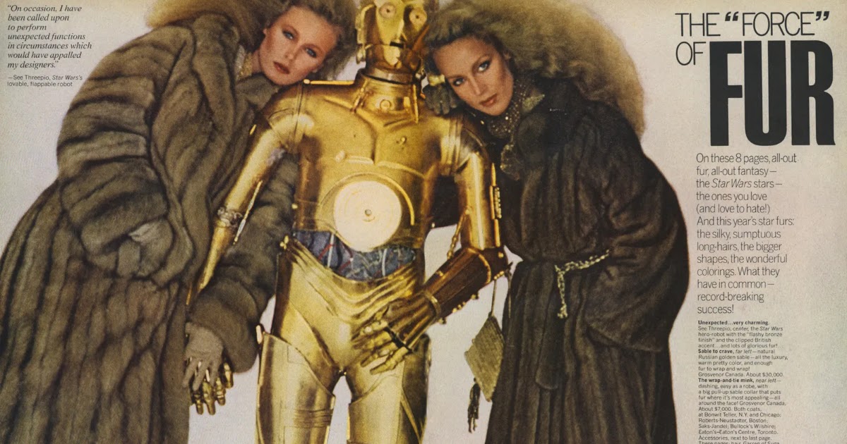 Outtakes pemotretan Star Wars shoot 1977: Maria Hanson dan Jerry Hall oleh Eisuke Ishimuro